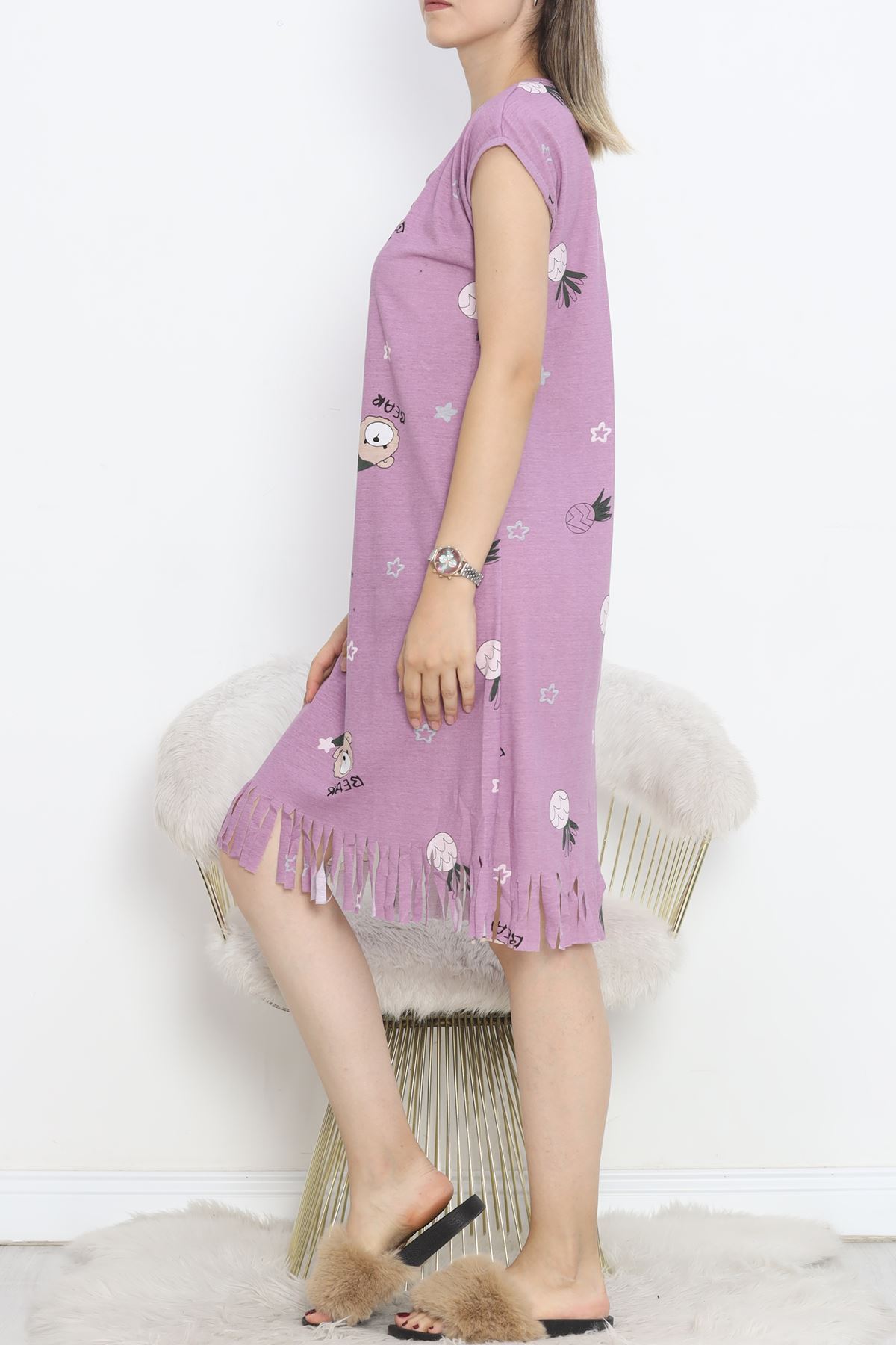 Printed Rotation Tassel Dress Koyumor