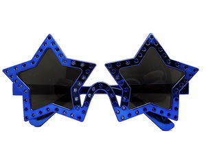 Blue Color Star Shape Party Glasses Retro 16X7 cm