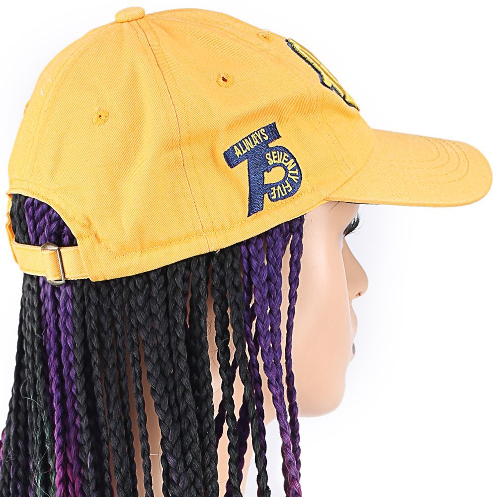 Yellow Hat Look Mesh Wig / Mixed Color