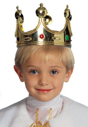 Plastic King Crown Gold Color Child Size