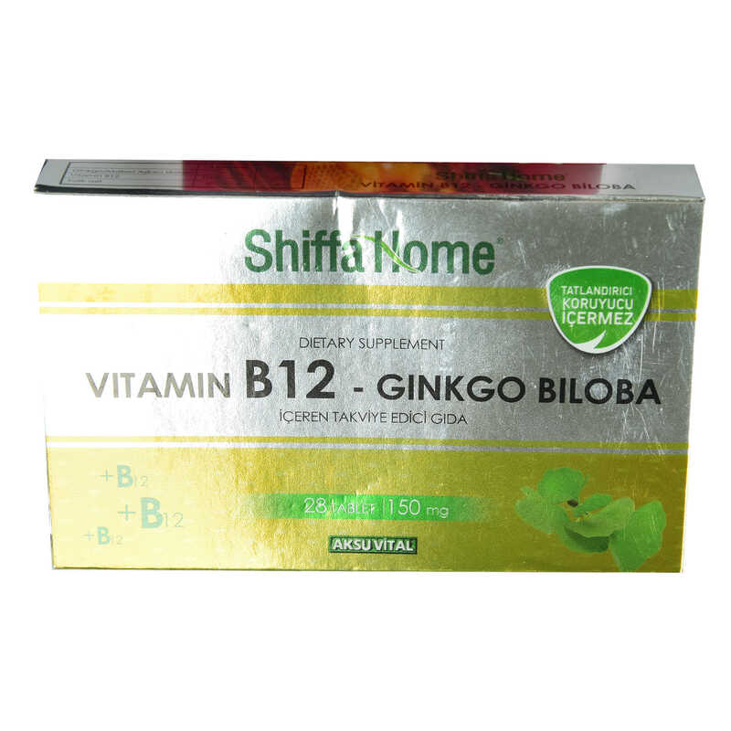 Shiffa Home Vitamin B12-Ginkgo Biloba 28 Tablet 150 Mg