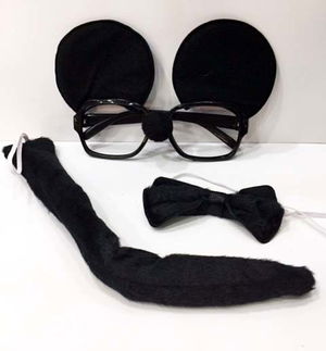 Mickey Mouse Goggles Bow Tie Tail Set