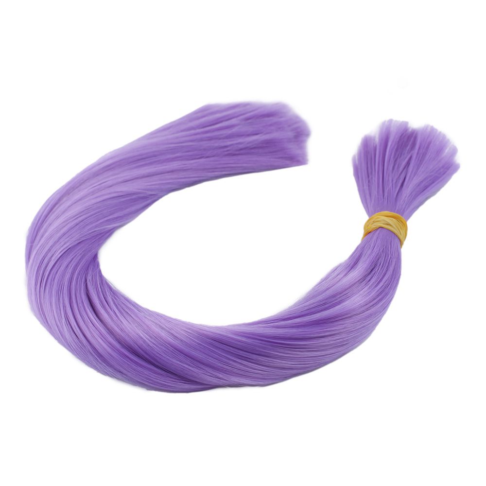 Dark Lilac Multicolored Synthetic Gnarled Hair / 1Kg