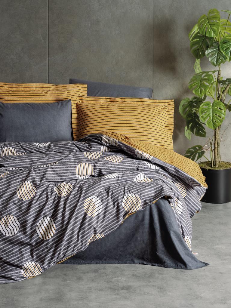 Modern Double Duvet Cover Set Strew Gray