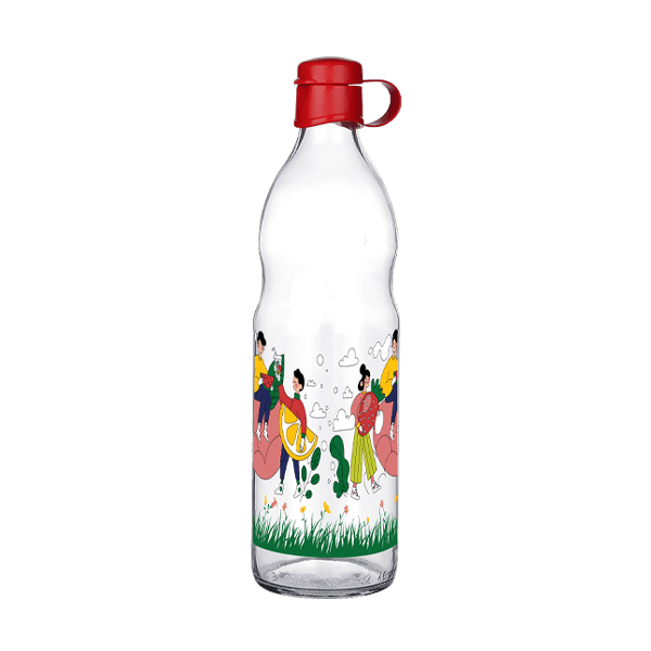 Frido Patterned Glass Drinker 1000 ML