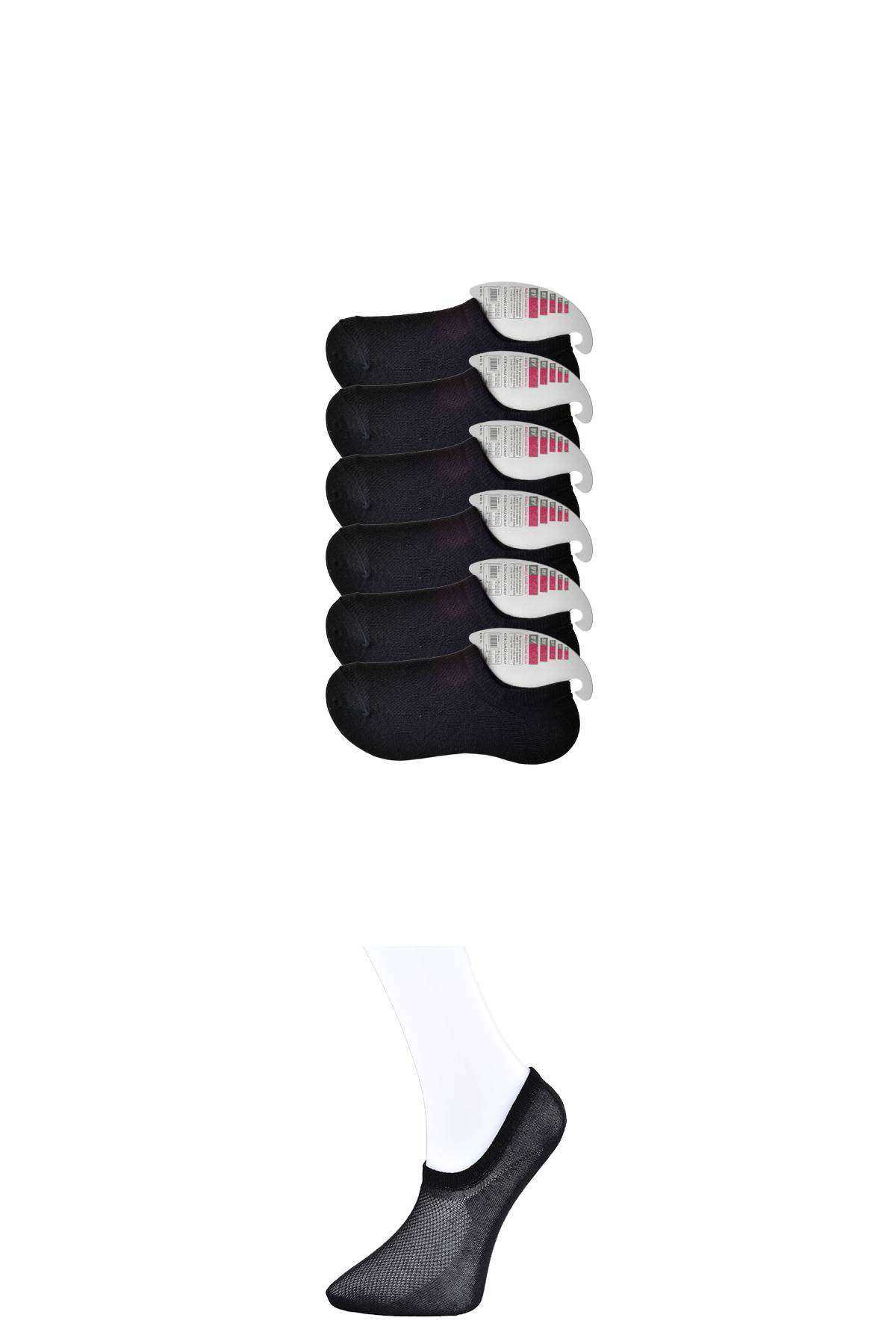 Black Women's Invisible Socks 6 pairs