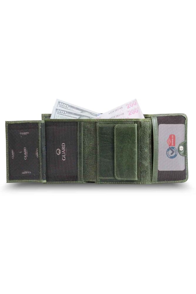 Crazy Green Women's Wallet with Coin Compartment