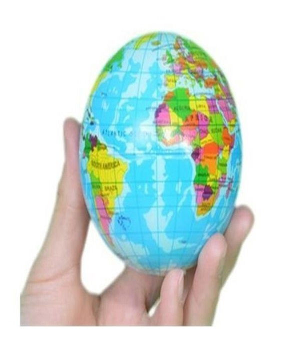 Stress Ball with World Map - Medium Size