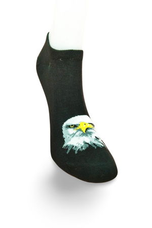 Black White Eagle Pattern Sporty Unisex Short Ankle Socks Summer 1 Pair