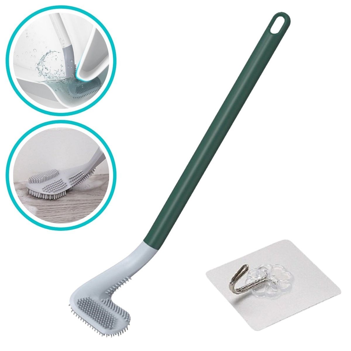 Silicone Wc Toilet Bowl Cleaning Brush with Golf Club Design