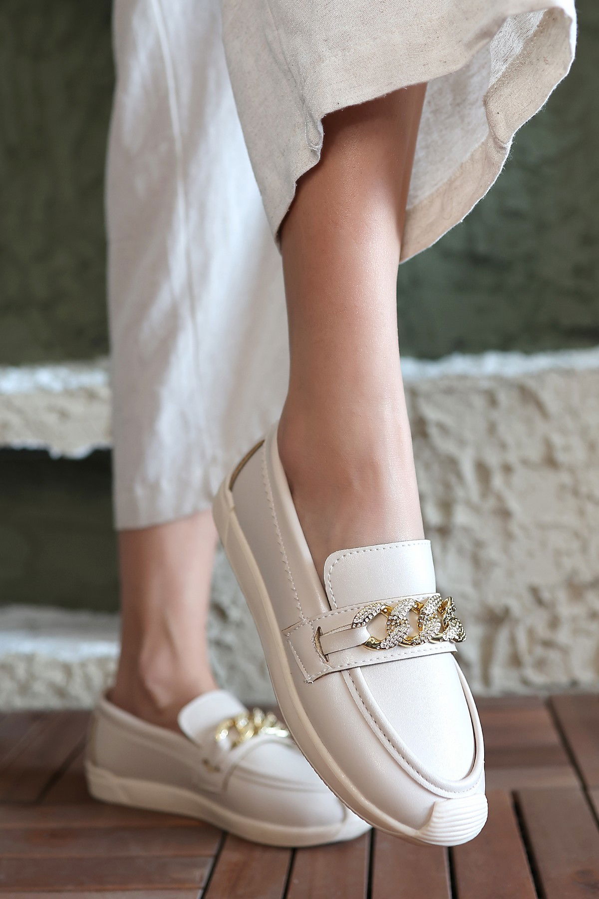 Beige Skin Babet Shoes