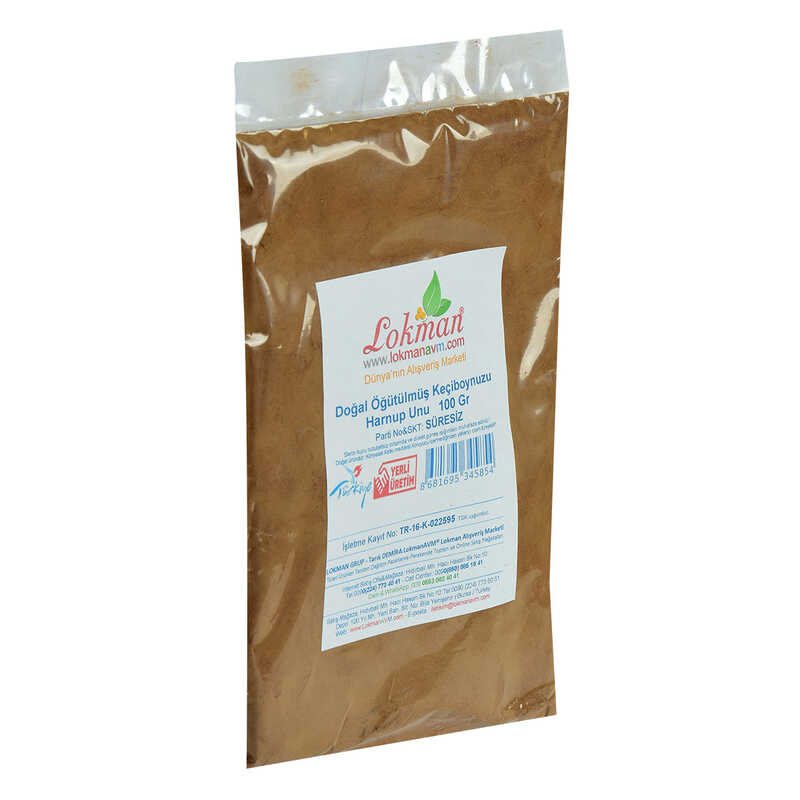 Carob Flour Harnup Flour Ground Natural 100 Gr Package