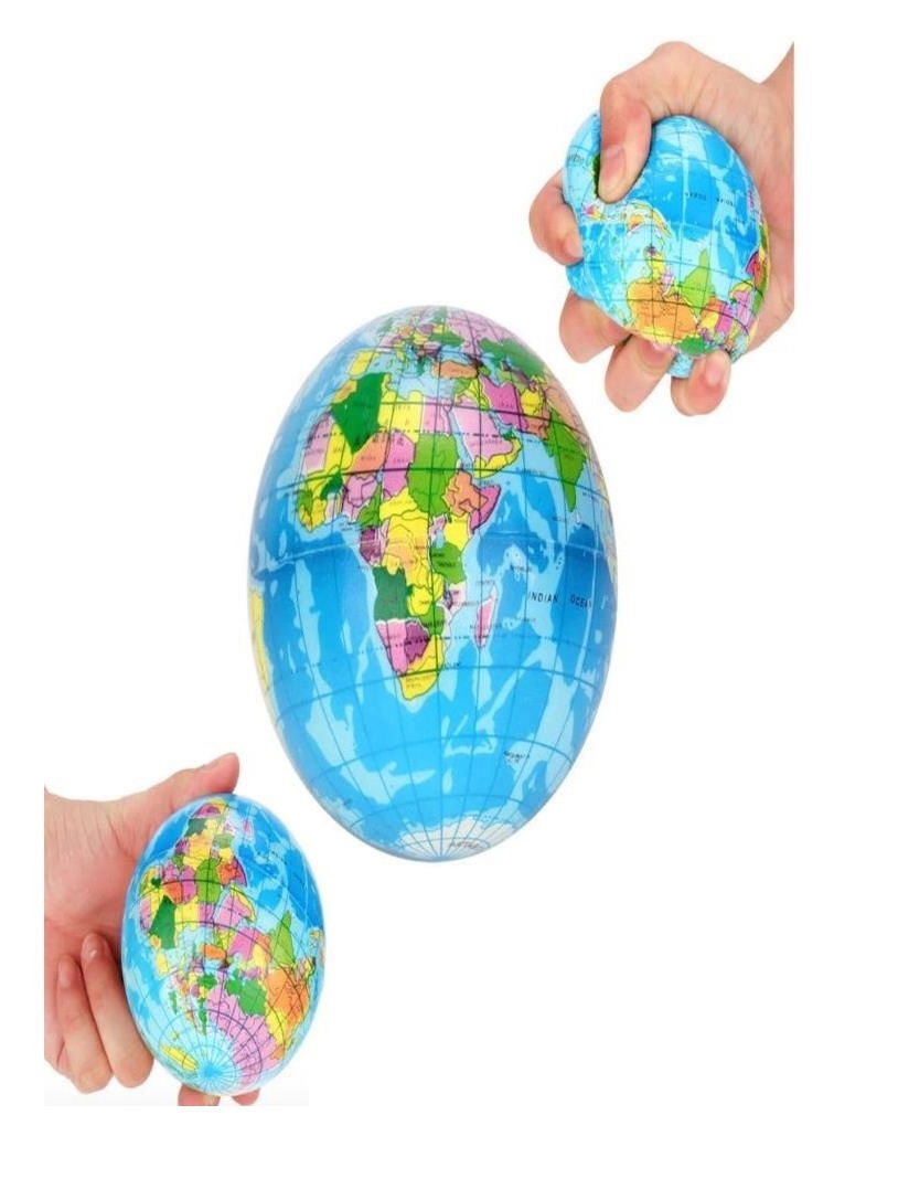 Stress Ball with World Map - Medium Size