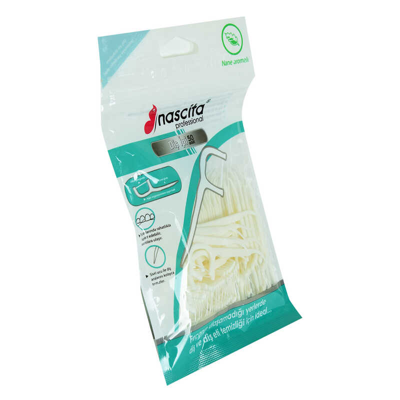 Mint Flavored Toothpick Floss 50 Pack