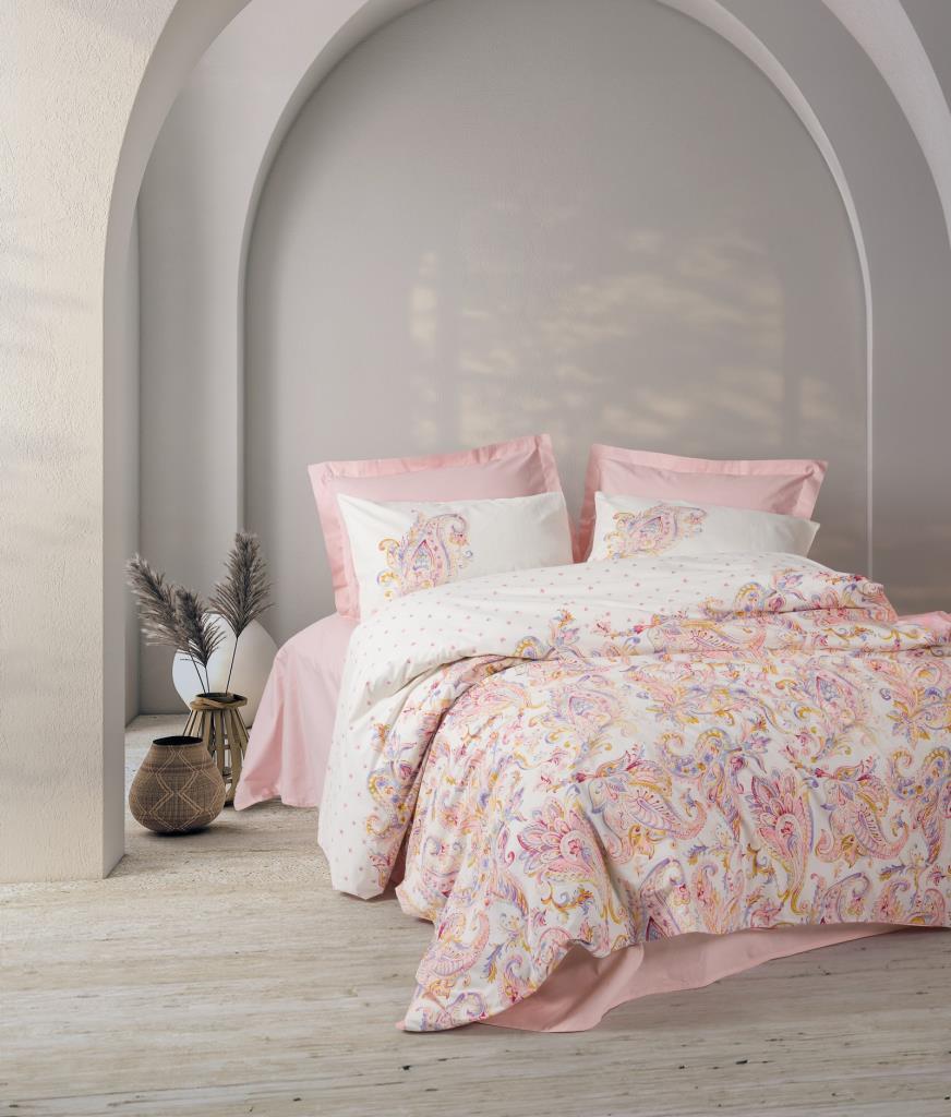 Bohemian Duvet Cover Set Double Muna Pink