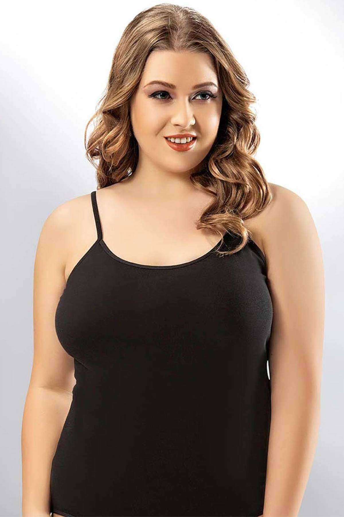 Women's Rope Straps Black Battal Tank Top 6091