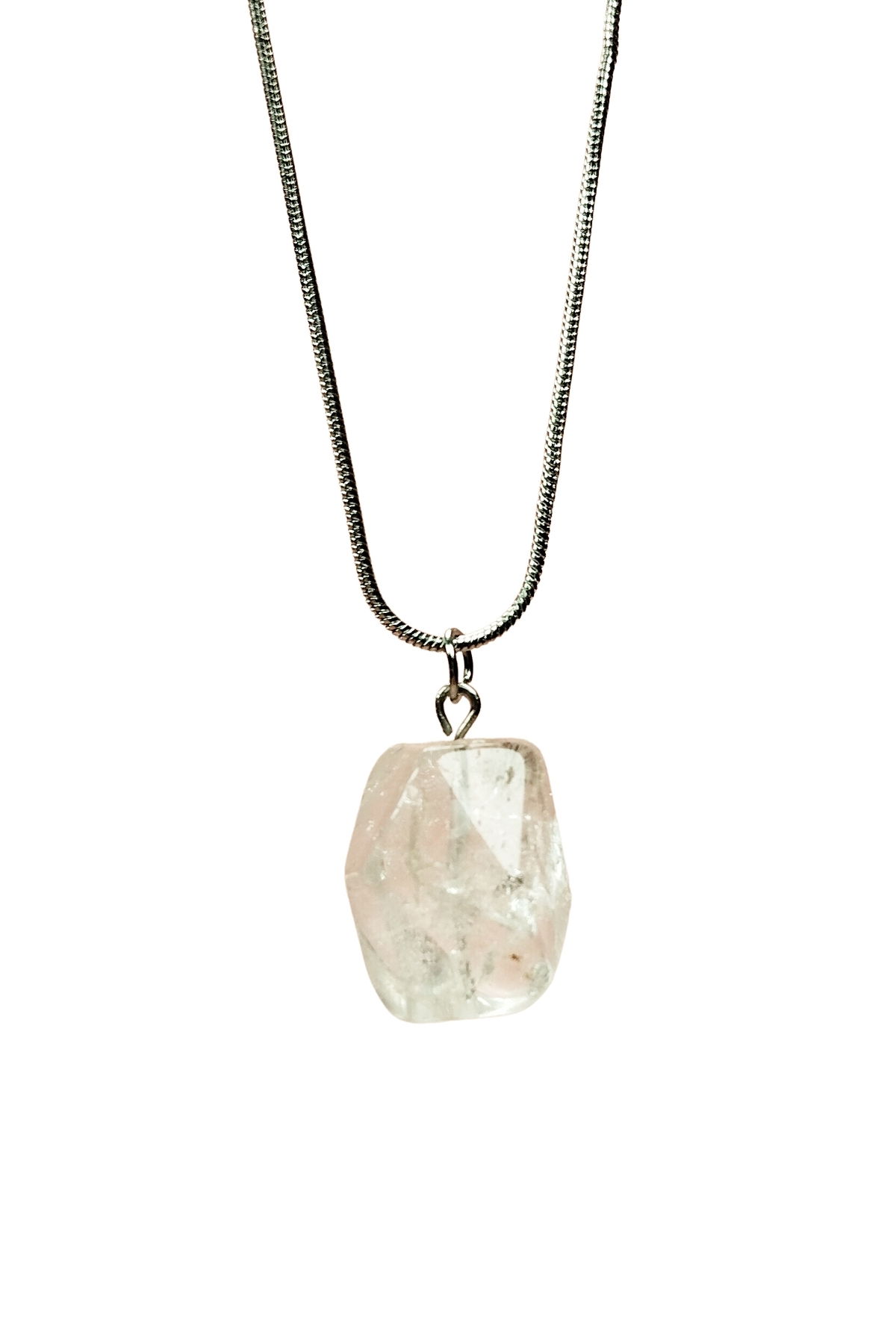 Quartz Natural Stone Handmade Pendant with Chain: 2 cm Chain: 20 cm Boxed