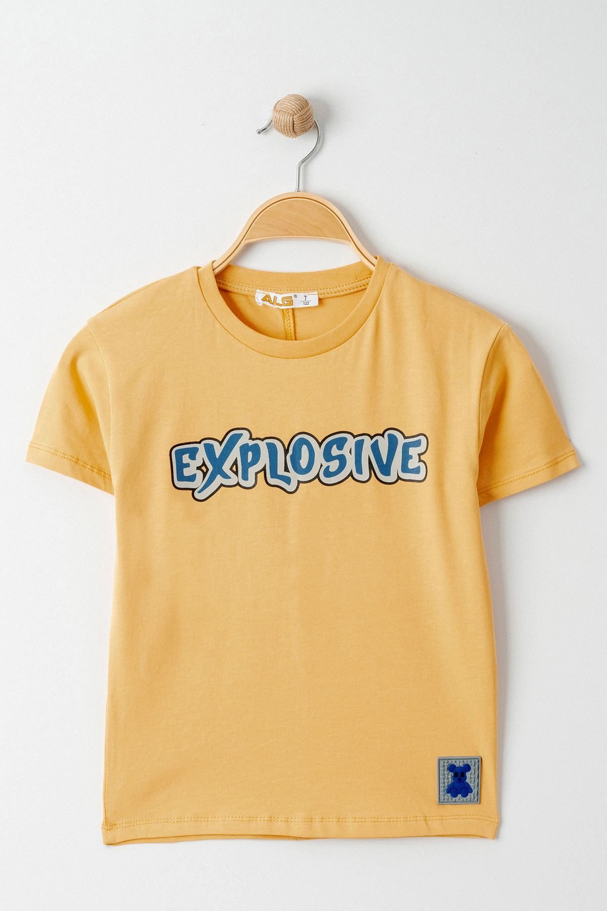 3-7 Years Printed Kids T-Shirt Mustard