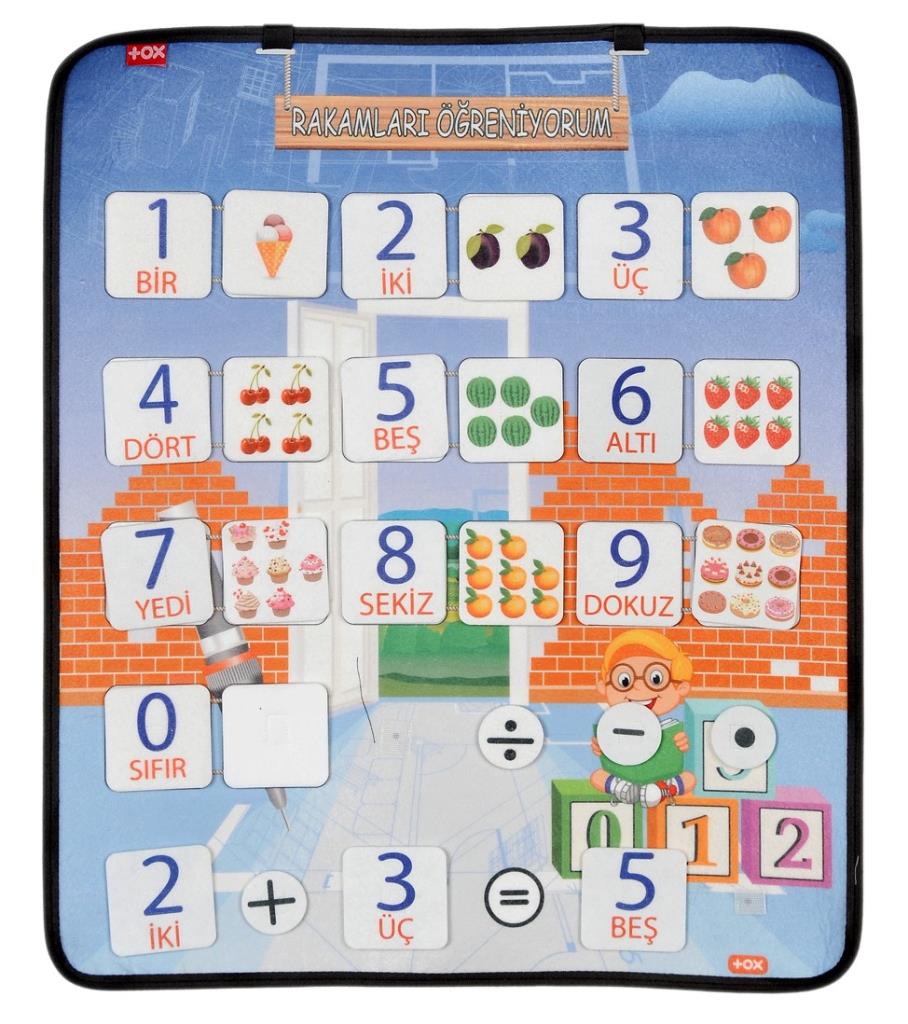 Learning Numbers Felt Velcro Wall Board , Educational Toy