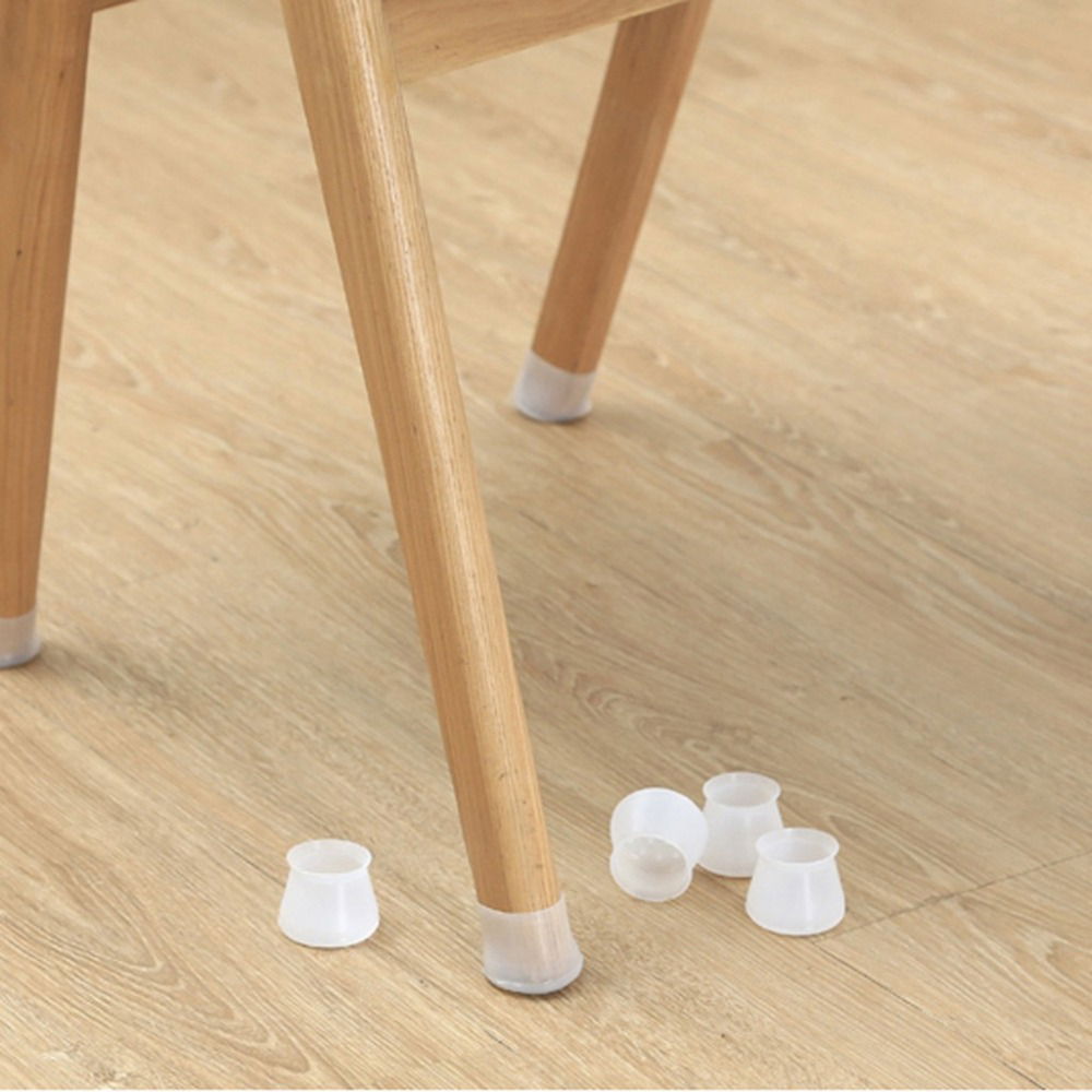 12 Pcs Table Chair Furniture Leg Protective Silicone Sleeve -Noise Absorbing Hardwood Protective Silicone