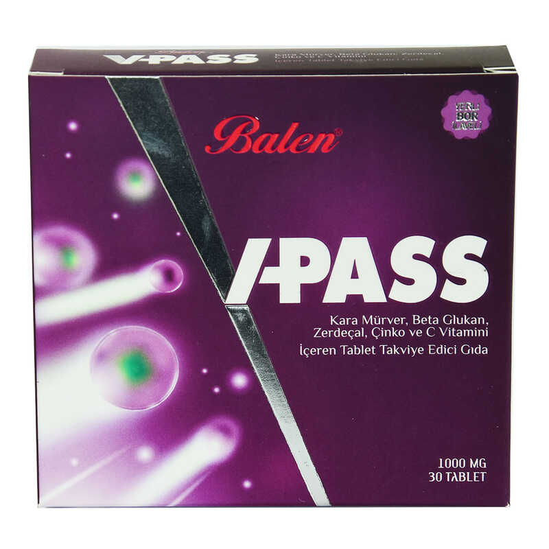 V-Pass Black Elderberry Turmeric Zinc and Vitamin C 1000 Mg X 30 Tablets