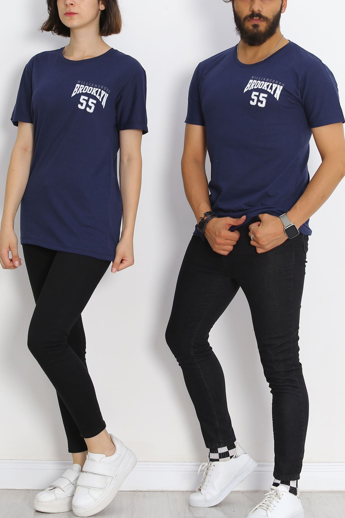 Printed T-Shirt Navy Blue