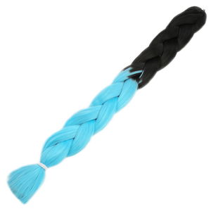 Synthetic Color Transition Hair / Black / Light Blue For Afro Braid And Rasta