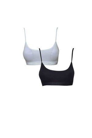 White and Black Bustier with Padded Straps 2 pcs