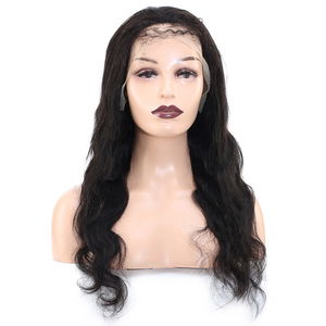 Front Lace Real Hair Tulle Wig Wavy / Natural / 65/70cm