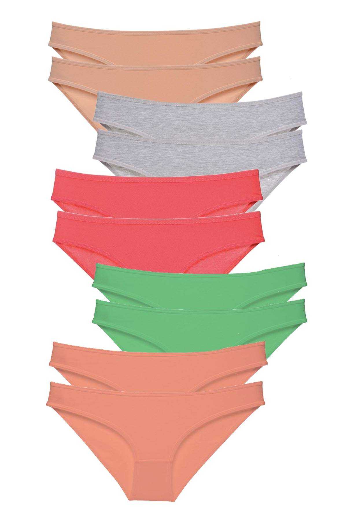 10pcs Super Eco Set Lycra Women Slip Panties Soft Colors