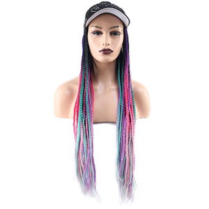 Black Hat Look Mesh Wig / Mixed Color