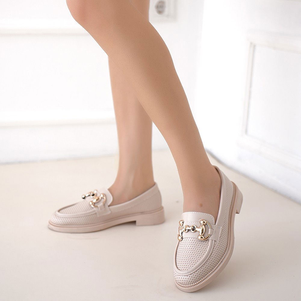 Beige Skin Babet Shoes