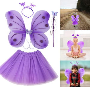 Lilac Purple Butterfly Costume - Lilac Purple Butterfly Costume Accessory Set 4 Piece