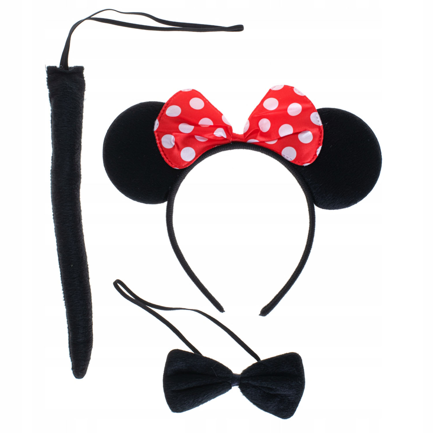 Minnie Mouse Costume Set Crown Tail Bow Tie Show Set