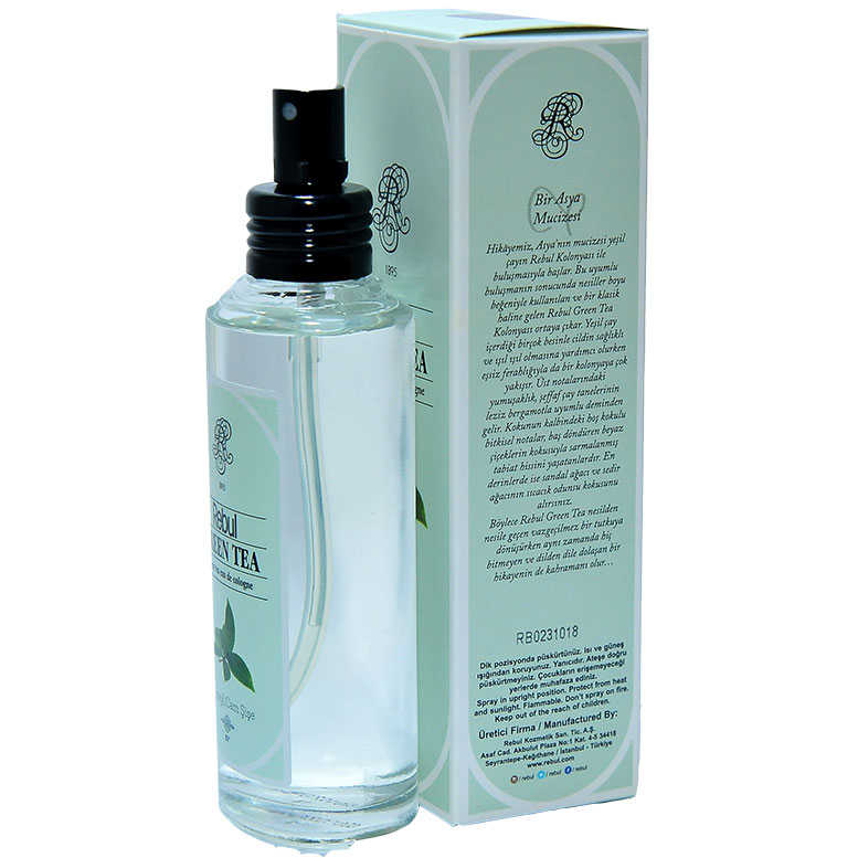 Green Tea Cologne 80 Degree Glass Bottle Spray Green Tea 100 ML