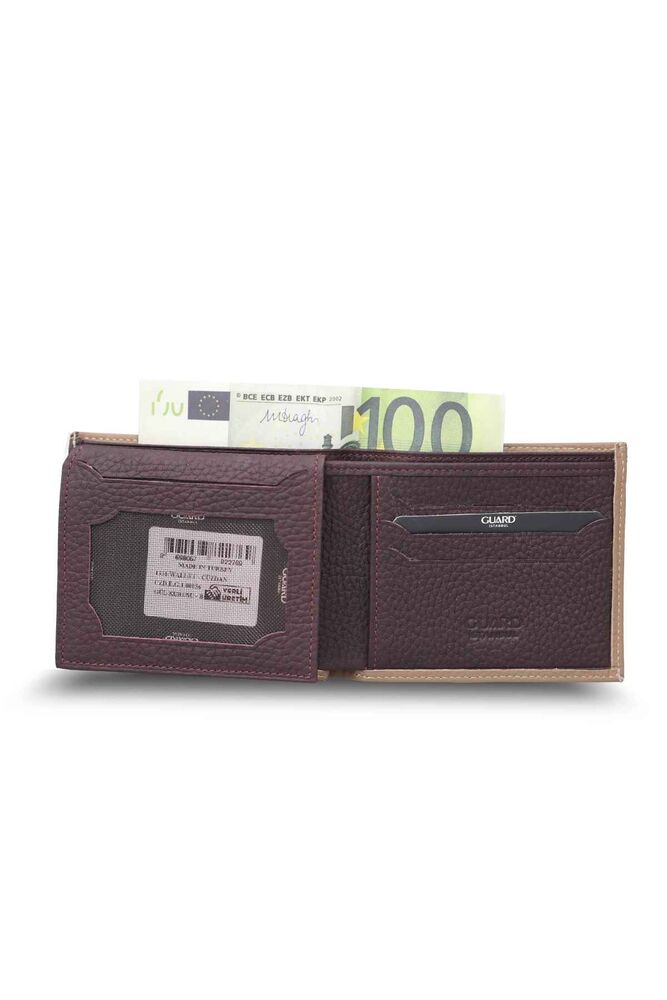 Matte Rose Dry - Burgundy Horizontal Leather Wallet