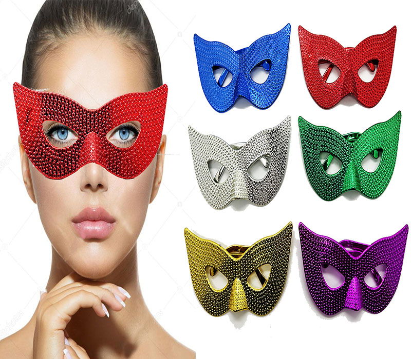 Metallized Extra Shiny Mask Model Party Goggles 6 Colors 6 Pcs