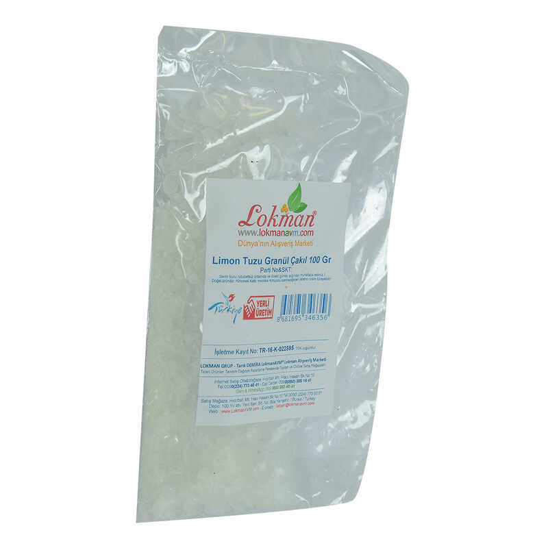 Lemon Salt Granulated Gravel 100 Gr Package