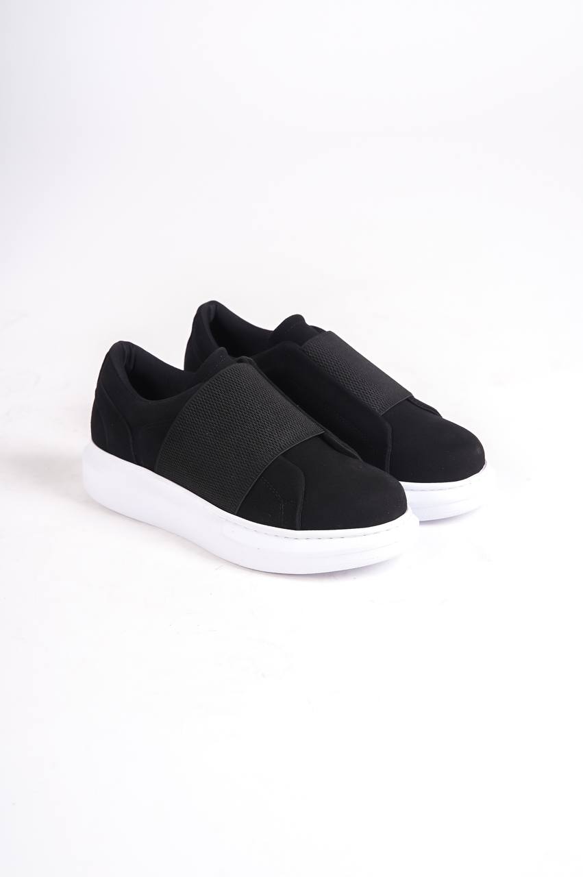 Black Suede Lace-up Casual Men's Shoes