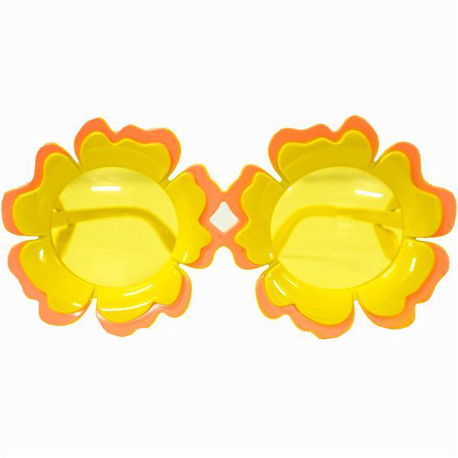 Daisy Shaped Orange Yellow Color Hawaiian Concept Party Glasses 15x7 cm