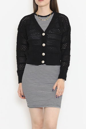 Buttoned Cardigan Black