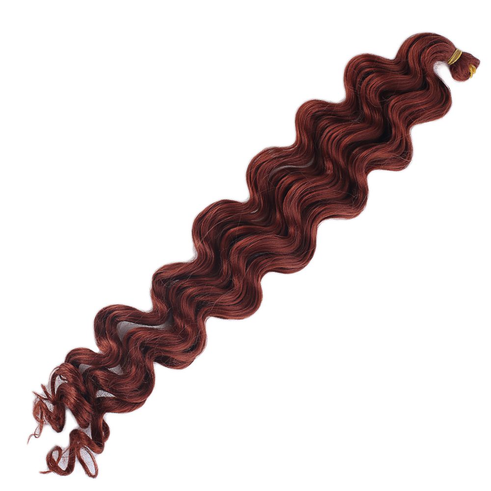 Water Wavy Look Hair / Red Copper