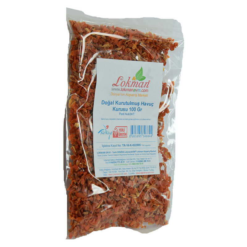 Dried Carrot 100 Gr Package