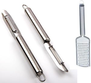 Peeler and Grater Set of 2 Stainless Steel Inox