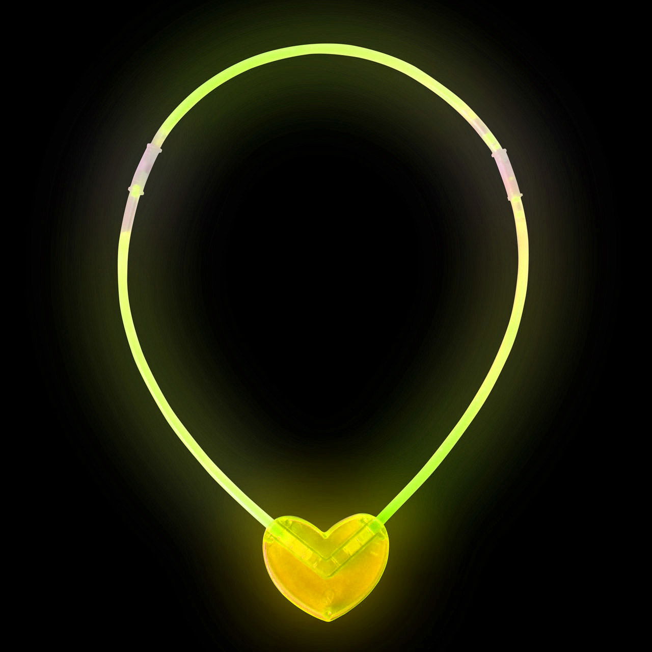 Glow In The Dark Glow Heart Shaped Pendant 6 Colors 6 Pcs