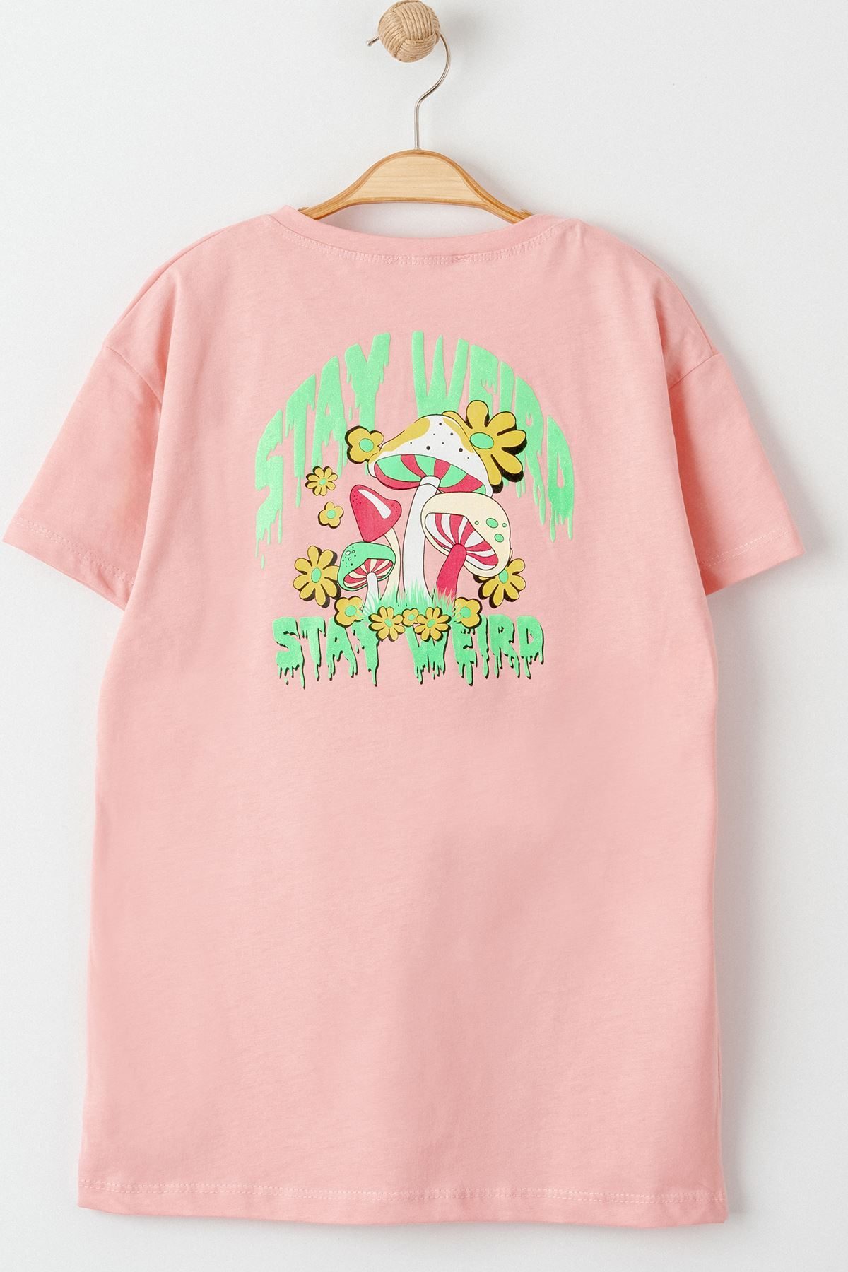 8-12 Years Printed Kids T-Shirt Pink