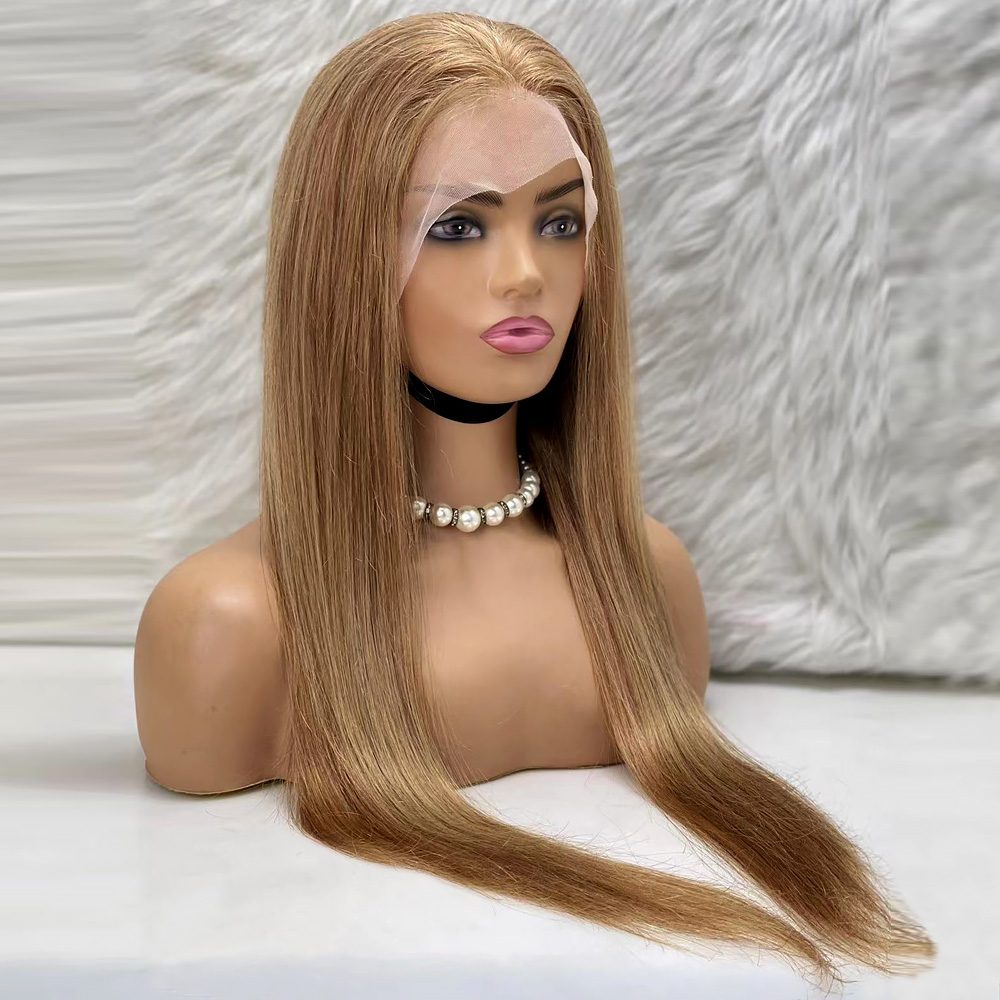 Straight Front Lace Real Hair Tulle Wig / Balköpük / 70/75cm