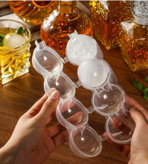 4-Compartment Sphere Ice Ball Mold - Round Ice Ball