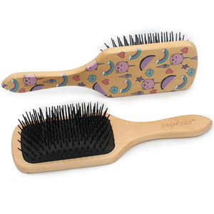 Wooden, Bunless and Printed Special Hair Detangling Brush / JT8586/09