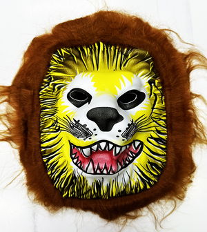 Dog Mask - Wolf Mask - Lion Mask Adult Child Compatible Coffee Color Model 8